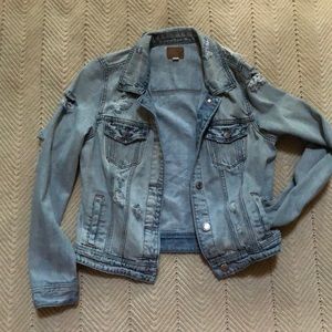 American Eagle Distress Jean Jacket